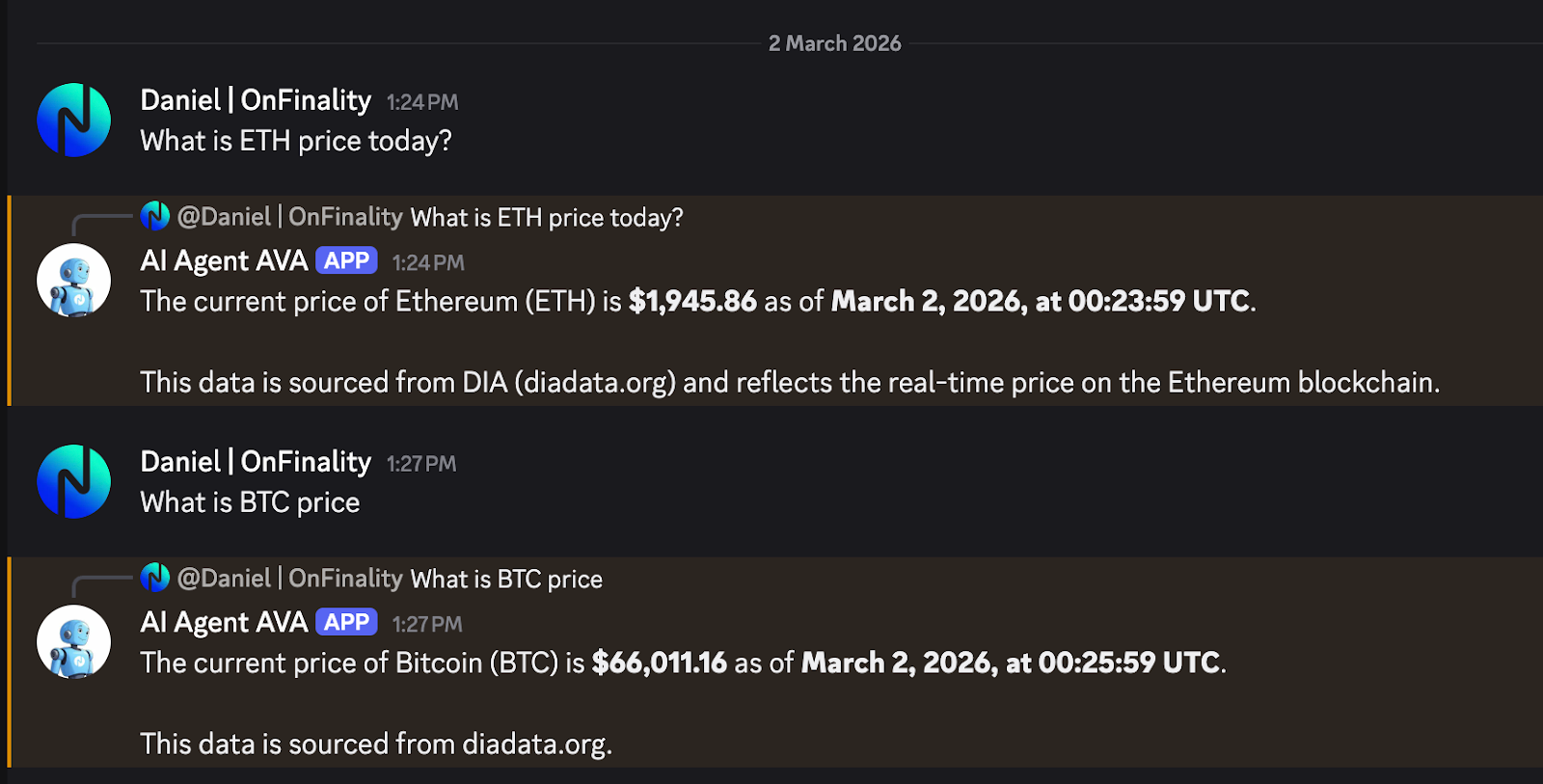 Enhancing AI Agent AVA with DIA: Trustless Oracle Data for Smarter Web3 AI Agents
