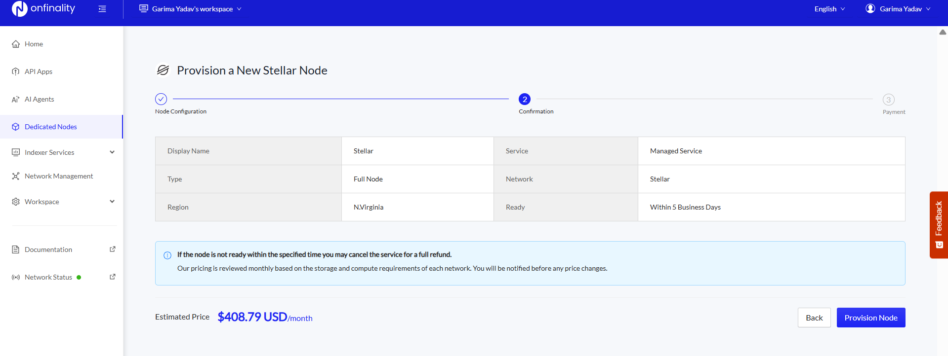 Managed Stellar Dedicated Nodes on OnFinality
